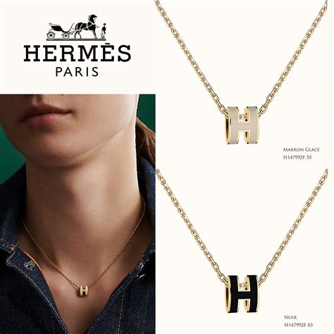 fake hermes gold h necklace|hermes mini pop necklace.